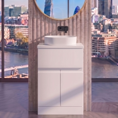 Delphi Penthouse 500mm 2-Door 1-Drawer Floor Standing Countertop Vanity Unit