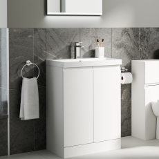 Delphi Penthouse 600mm 2-Door Floor Standing Vanity Unit (inc Basin)