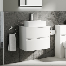 Delphi Penthouse 600mm 2-Drawer Wall Hung Countertop Vanity Unit