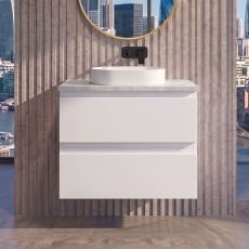 Delphi Penthouse 600mm 2-Drawer Wall Hung Premium Countertop Vanity Unit