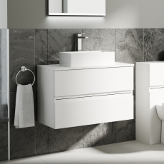 Delphi Penthouse 800mm 2-Drawer Wall Hung Countertop Vanity Unit