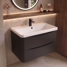 Delphi Polaris 800mm 2-Drawer Wall Hung Vanity Unit (inc Basin)