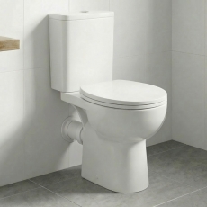 Delphi Sierra Rimless Extended Height Close Coupled Toilet (inc Soft Close Seat)