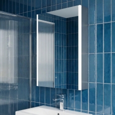Delphi Solent 1-Door LED Touch Sensor Bathroom Mirror Cabinet 700mm x 500mm