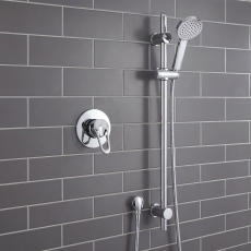 Delphi Solo Chrome Manual Concealed Shower Set with Eco Slide Rail Kit