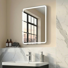 Delphi Sparta Chrome Framed LED Touch Sensor Bathroom Mirror 700mm x 500mm
