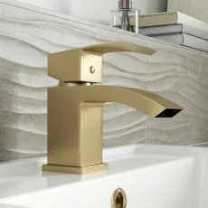 Delphi Swallow Brushed Brass Cloakroom Mini Mono Basin Mixer Tap