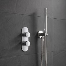 Delphi Theory Chrome Dual Concealed Shower Set with Handset and Bracket