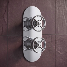 Delphi Turbine Chrome 1-Outlet Dual Concealed Shower Valve