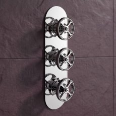 Delphi Turbine Chrome 2-Outlet Triple Concealed Shower Valve