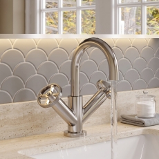 Delphi Turbine Chrome Mono Basin Mixer Tap (inc Press Top Waste)