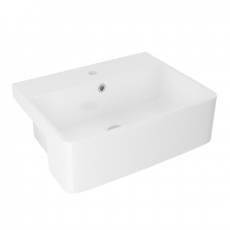 Delphi Versa Semi-Recessed Basin 550mm Wide - 1 Tap Hole