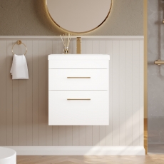 Delphi Versa 500mm 2-Drawer Wall Hung Vanity Unit