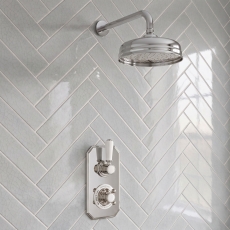Delphi Windsor Chrome Dual Concealed Shower Set with Fixed Head