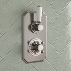Delphi Windsor Brushed Pewter 1-Outlet Dual Concealed Shower Valve