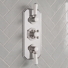 Delphi Windsor Chrome 2-Outlet Triple Concealed Shower Valve