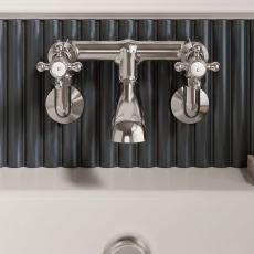 Delphi Windsor Crosshead Chrome Wall Mounted Bath Filler Tap