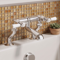 Delphi Windsor Lever Chrome Pillar Mounted Bath Filler Tap