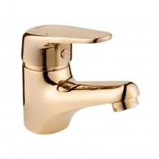 Deva Adore Mono Basin Mixer Tap with Press Top Waste - Gold
