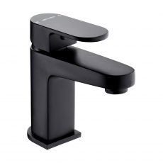 Deva Amio Mono Basin Mixer Tap with Press Top Waste - Matte Black