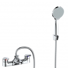Deva Clifden Deck Mounted Bath Shower Mixer Tap - Chrome