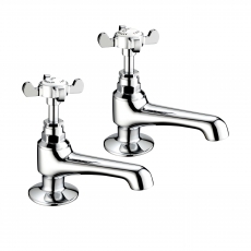 Deva Coronation Basin Taps Pair - Chrome