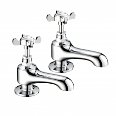 Deva Coronation Bath Taps Pair - Chrome