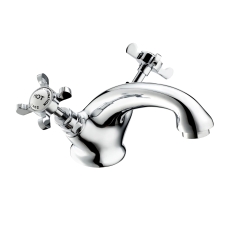 Deva Coronation Mono Basin Mixer Tap with Pop Up Waste - Chrome