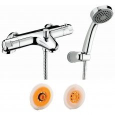 Deva Dynamic Thermostatic Bath Shower Mixer & Flow Regulator 8 Litres - Chrome