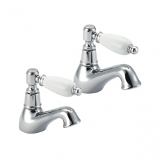 Deva Georgian Basin Taps Pair - Chrome