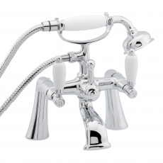 Deva Georgian Pillar Mounted Bath Shower Mixer Tap - Chrome