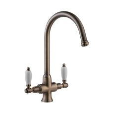 Deva Georgian Mono Kitchen Sink Mixer Tap Bronze