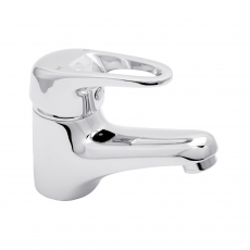 Deva Lace Mono Basin Mixer Tap with Press Top Waste - Chrome