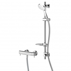 Deva Kiri Satinjet MK2 Low Flow Cool Touch Bar Shower with Easy Fit Shower Kit - Chrome
