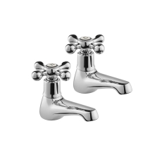 Deva Tudor Traditional Bath Taps Pair - Chrome