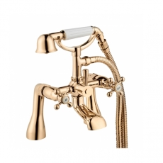 Deva Tudor Pillar Mounted Bath Shower Mixer Tap Gold
