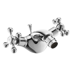 Deva Tudor Mono Bidet Mixer Tap Chrome with Pop Up Waste