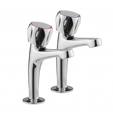 Deva Vitality Round Sink Taps Pair - Chrome