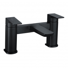 Deva Wai Pillar Mounted Bath Filler Tap - Matt Black