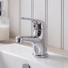 Duchy Ansom Chrome Mini Mono Basin Mixer Tap (inc Press Top Waste)