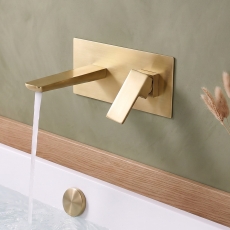 Duchy Caradon Brushed Brass Wall Mounted Bath Filler Tap