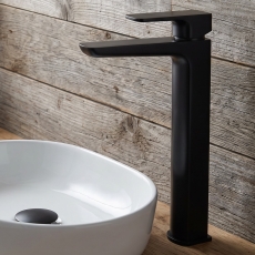 Duchy Caradon Black Tall Mono Basin Mixer Tap