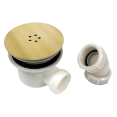 Duchy Carn 90mm Shower Tray Waste with Brushed Brass Cover
