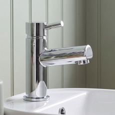 Duchy Penrose Chrome Mono Basin Mixer Tap (inc Press Top Waste)