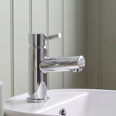Duchy Penrose Chrome Mini Mono Basin Mixer Tap (inc Press Top Waste)