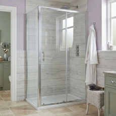 Duchy Pentire 6mm Rectangular Sliding Door Shower Enclosure (inc Tray)