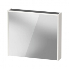 Duravit D-Code LED 2-Door Mirror Bathroom Cabinet 700mm H x 800mm W - Gloss White