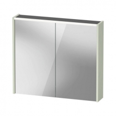 Duravit D-Code LED 2-Door Mirror Bathroom Cabinet 700mm H x 800mm W - Pale Green