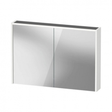 Duravit D-Code LED 2-Door Mirror Bathroom Cabinet 700mm H x 1000mm W - Gloss White