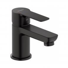 Duravit D-Code Small Basin Mixer Tap without Waste - Matt Black